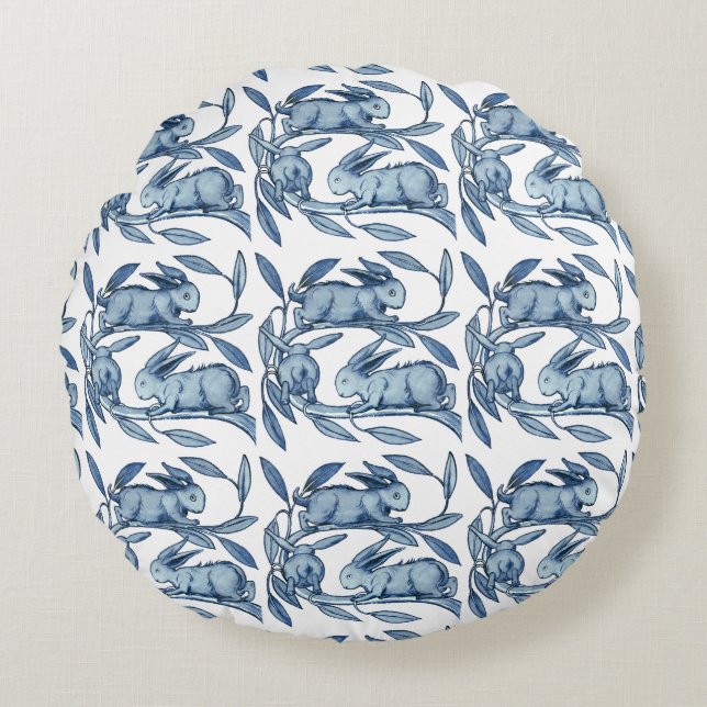 Cojín Redondo William De Morgan Rabbits Cushions (Anverso)