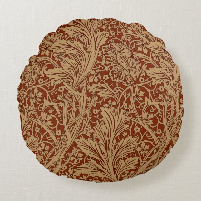 Cojín Redondo William Morris Arcadia Floral Garden Classi (Anverso)