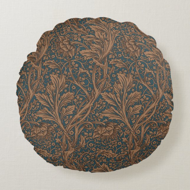 Cojín Redondo William Morris Arcadia Floral Pattern Classic (Anverso)