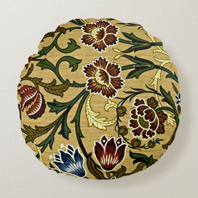 Cojín Redondo William Morris - Brocado (Anverso)