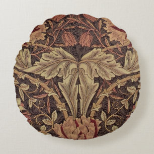 Cojín Redondo William Morris Honeysuckle Arte Inglés Clásico