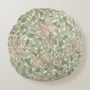 Cojín Redondo William Morris Honeysuckle Green Floral