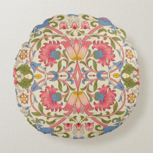 Cojín Redondo William Morris Lodden Patrón Floral Pastel