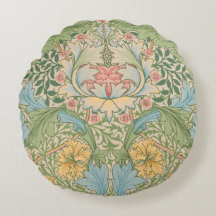 Cojín Redondo William Morris Myrtle Flor Floral Botánica