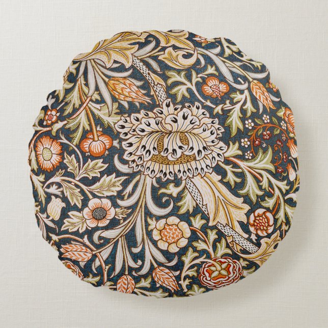 Cojín Redondo William Morris Trent Garden Flower Pattern Classic (Anverso)