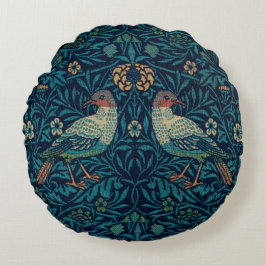 Cojín Redondo William Morris Vintage Floral Bird