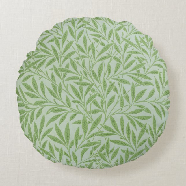 Cojín Redondo William Morris Willow Flower Classic (Anverso)