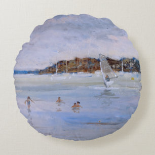 Cojín Redondo Windsurfer y bañistas