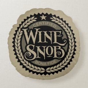 Cojín Redondo Wine Snob Round Pillow
