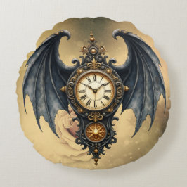 Cojín Redondo Wings of Eternity – The Timeless Guardian. 