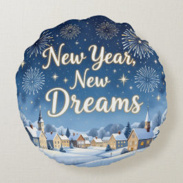 Cojín Redondo Winter home New Year  Round Pillow