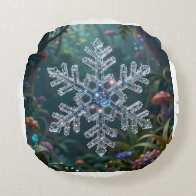 Cojín Redondo Winter magic found in the most unexpected places.  (Anverso)