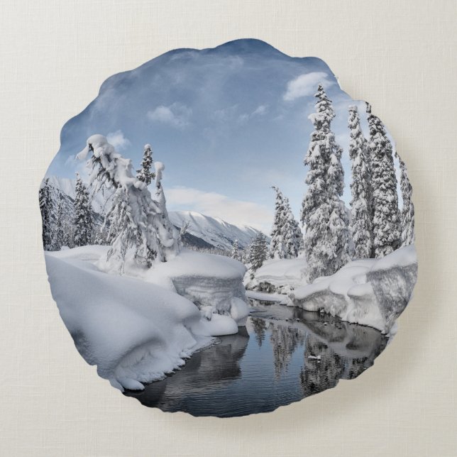 Cojín Redondo Winter Wonderland (Reverso)