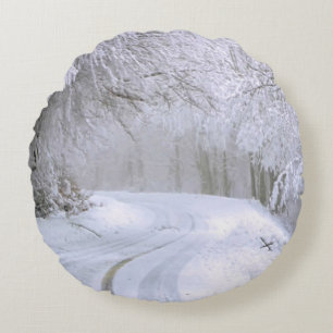 Cojín Redondo Winter Wonderland of Snow