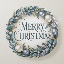 Cojín Redondo Winter Wreath Christmas