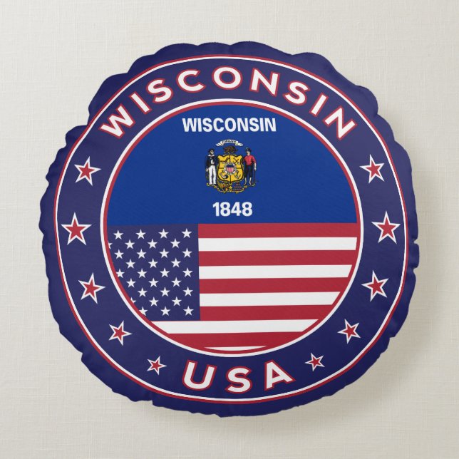 Cojín Redondo Wisconsin (Anverso)