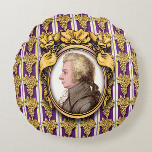 Cojín Redondo Wolfgang Amadeus Mozart