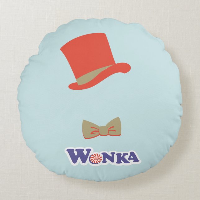 Cojín Redondo Wonka Top Hat & Bow Tie (Anverso)