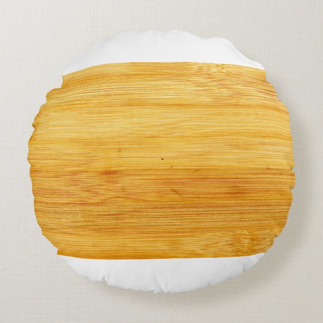 Cojín Redondo Wood bamboo background texture (Anverso)