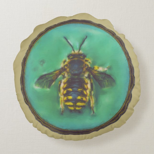 Cojín Redondo Wool Carder Bee (Reverso)