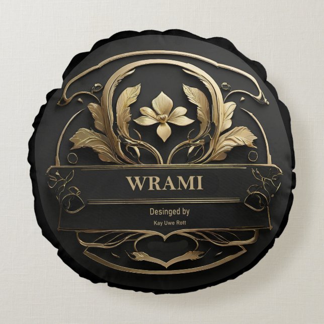Cojín Redondo Wrami Logo, Designed by Kay Uwe Rott (Anverso)