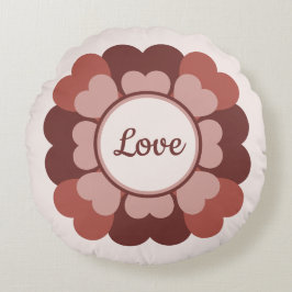 Cojín Redondo Wreath del corazón