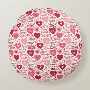 Cojín Redondo XOXO & Siempre Mío San Valentín