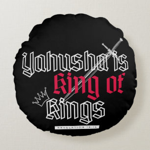 Cojín Redondo Yahusha Es Rey De Reyes