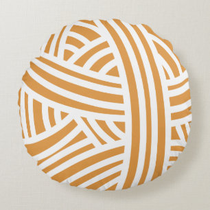 Cojín Redondo Yarn color personalizado - Bola Yarn estilizada