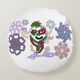 Cojín Redondo Yeti winter rock