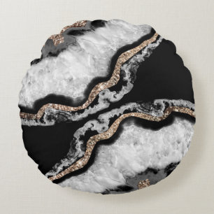 Cojín Redondo Yin Yang Agate Purpurina Glam #8 #gem