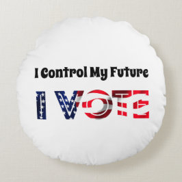 Cojín Redondo Yo controlo mi futuro - Yo voto