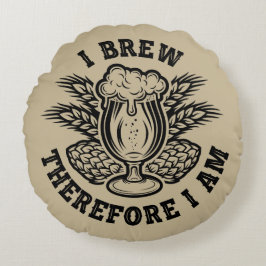 Cojín Redondo Yo Soy Por Lo Tanto.