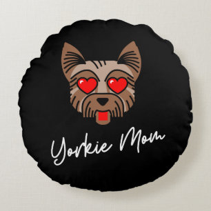 Cojín Redondo Yorkie Mom 3