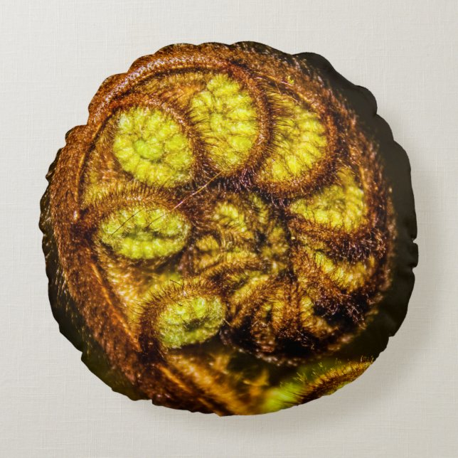 Cojín Redondo Young Fern Leaves (Anverso)