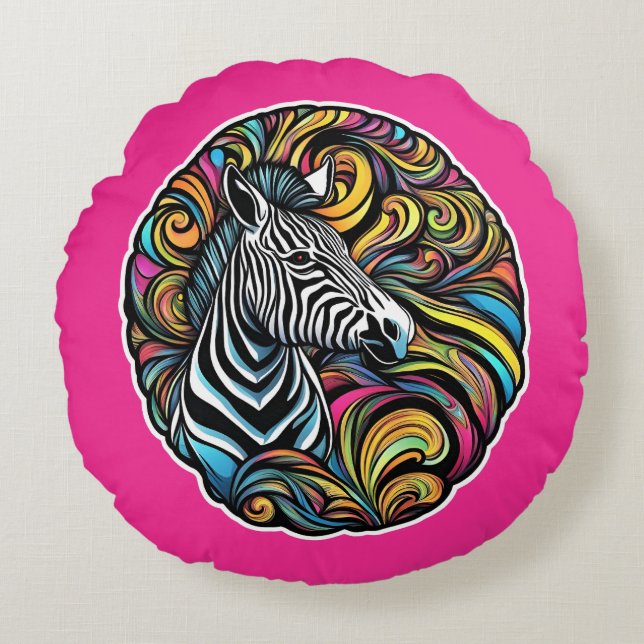 Cojín Redondo Zebra 1 (Anverso)