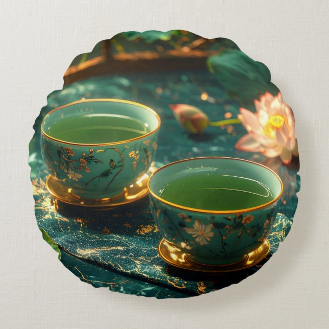 COJÍN REDONDO ZEN BUDDHISM - TEA CEREMONY (Anverso)