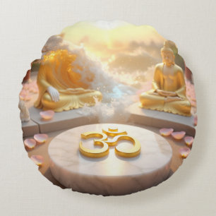 COJÍN REDONDO ZEN - BUDISMO - OM