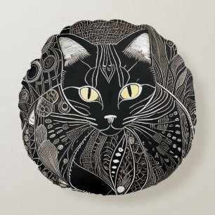 Cojín Redondo Zen Cat Companion