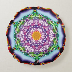 Cojín Redondo Zionesque Kaleidoscope