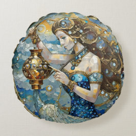 Cojín Redondo Zodiac - Aquarius El Aguador