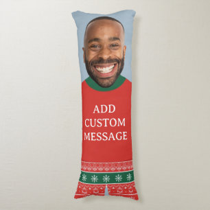 Cojín Regalo divertido de Navidad para hombres con foto
