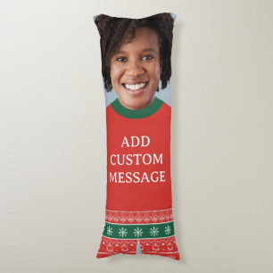 Cojín Regalo divertido de Navidad para mujer con foto de