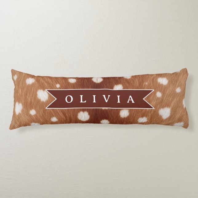 Cojín Regalos personalizados con estampado de ciervo est (Anverso)