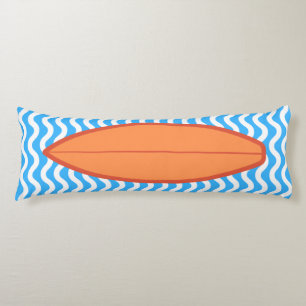Cojín Relajante Naranja Olas azules Pillow Cuerpo de Sur