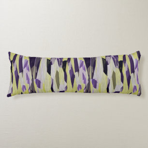 Cojín Resumen amarillo negro y púrpura