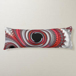 Cojín Resumen de la espiral de gradiente rojo y negro