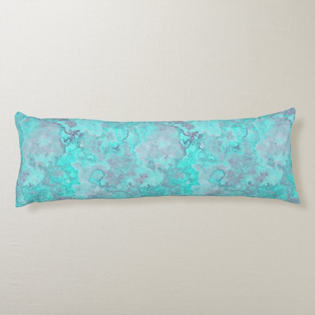 Cojín Resumen de mármol turquesa (Reverso)