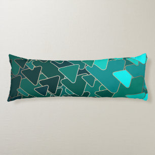 Cojín Resumen del triángulo Verde azulado