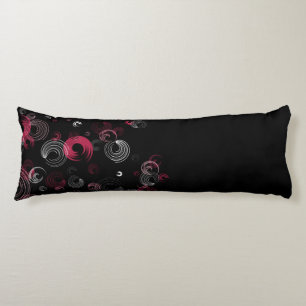 Cojín resumen en blanco y negro rosa